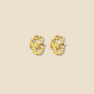 14K Solid Gold Scorpion Push Back Stud Earrings | Earrings By Tehrani Jewelry